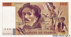 100 Francs DELACROIX imprimé en continu Faux FRANCE  1993 F.69bis.07x UNC-