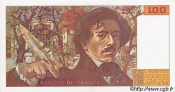 100 Francs DELACROIX imprimé en continu FRANCE  1990 F.69bis.01a AU+