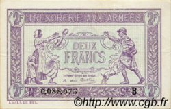 2 Francs TRÉSORERIE AUX ARMÉES FRANCE  1917 VF.05.02 XF
