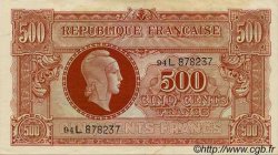 500 Francs MARIANNE fabrication anglaise FRANCIA  1945 VF.11.01 EBC