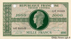 1000 Francs MARIANNE chiffres maigres Spécimen FRANCE  1945 VF.13.02Sp NEUF