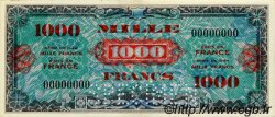 1000 Francs DRAPEAU Spécimen FRANKREICH  1944 VF.22.00Sp VZ