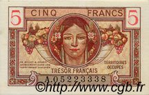 5 Francs TRÉSOR FRANÇAIS FRANKREICH  1947 VF.29.01 VZ to fST