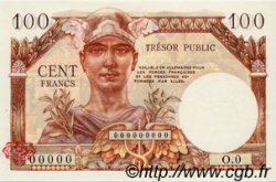 100 Francs TRÉSOR PUBLIC Épreuve FRANCIA  1955 VF.34.00Ed FDC