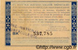 2 Francs BON DE SOLIDARITÉ FRANCE regionalism and various  1941 KL.03S4 XF
