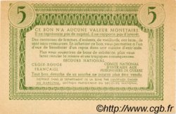 5 Francs BON DE SOLIDARITÉ FRANCE Regionalismus und verschiedenen  1941 KL.05A3 fST