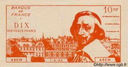 10 Nouveaux Francs RICHELIEU FRANCE Regionalismus und verschiedenen  1963  fST