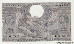 100 Francs - 20 Belgas BELGIEN  1943 P.107