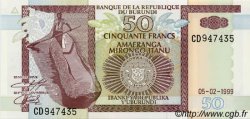 50 Francs BURUNDI  2001 P.36c FDC