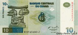 10 Francs REPUBBLICA DEMOCRATICA DEL CONGO  1997 P.087B q.FDC