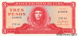 3 Pesos KUBA  1988 P.107b ST
