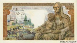 1000 Francs DÉESSE DÉMÉTER FRANKREICH  1942 F.40.13 fST+