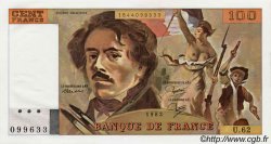 100 Francs DELACROIX modifié FRANKREICH  1982 F.69.06 ST