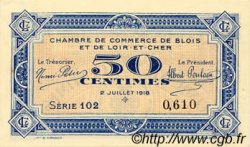 50 Centimes FRANCE regionalismo e varie Blois 1918 JP.028.09 FDC