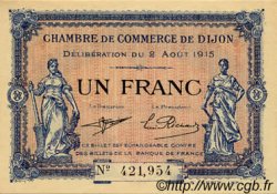 1 Franc FRANCE regionalismo y varios Dijon 1915 JP.053.04 FDC