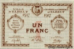 1 Franc Spécimen FRANCE regionalismo e varie Elbeuf 1917 JP.055.12 FDC