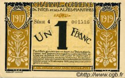 1 Franc FRANCE regionalism and various Nice 1917 JP.091.05 UNC