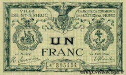 1 Franc FRANCE regionalismo y varios Saint-Brieuc 1918 JP.111.06 FDC