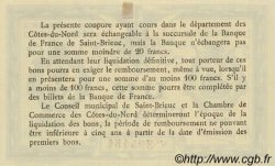 1 Franc FRANCE Regionalismus und verschiedenen Saint-Brieuc 1918 JP.111.06 ST