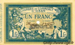 1 Franc Annulé FRANCE regionalismo y varios Oran 1915 JP.141.09 FDC