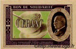 1 Franc BON DE SOLIDARITÉ FRANCE regionalism and miscellaneous  1941 KL.02A1 AU+
