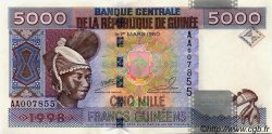 5000 Francs Guinéens GUINEA  1998 P.38 UNC-