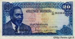 20 Shillings KENYA  1978 P.17 XF