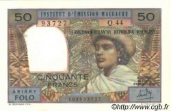 50 Francs - 10 Ariary MADAGASCAR  1969 P.061 SC+