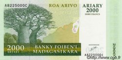 10000 Francs - 2000 Ariary MADAGASCAR  2003 P.083