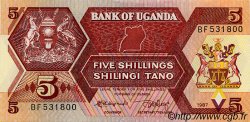 5 Shillings UGANDA  1987 P.27 ST
