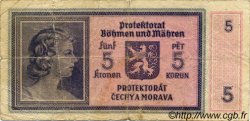 5 Korun BOHEMIA & MORAVIA  1940 P.04a G