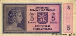 5 Korun BOHEMIA & MORAVIA  1940 P.04a VF