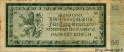 50 Korun BOHÊME ET MORAVIE  1940 P.05a TB+