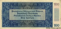 100 Korun BOHEMIA & MORAVIA  1940 P.06a VF