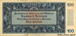 100 Korun Spécimen BOEMIA E MORAVIA  1940 P.06s MB