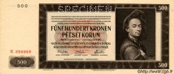 500 Korun Spécimen BöHMEN UND Mähren  1942 P.11s fST+