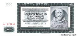 1000 Korun Spécimen BOHEMIA & MORAVIA  1942 P.14s UNC-