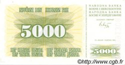 5000 Dinara BOSNIA-HERZEGOVINA  1993 P.016a FDC
