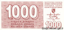 1000 Dinara BOSNIA HERZEGOVINA  1992 P.026a UNC