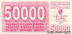 50000 Dinara BOSNIA E ERZEGOVINA  1993 P.029 AU+