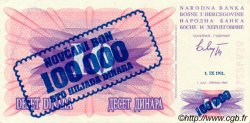 100000 Dinara BOSNIA HERZEGOVINA  1993 P.034a UNC