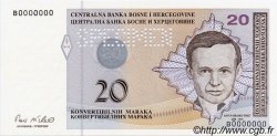 20 Convertible Maraka Spécimen BOSNIA-HERZEGOVINA  1998 P.065s FDC