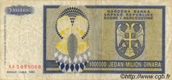 1000000 Dinara BOSNIA-HERZEGOVINA  1993 P.142a BC
