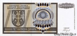5000000 Dinara Spécimen BOSNIA HERZEGOVINA  1993 P.143s UNC