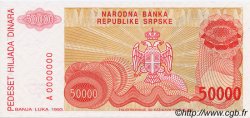 50000 Dinara Spécimen BOSNIA-HERZEGOVINA  1993 P.150s FDC