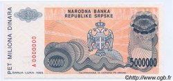 5000000 Dinara Spécimen BOSNIEN-HERZEGOWINA  1993 P.153s ST
