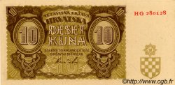 10 Kuna CROATIA  1941 P.05b UNC