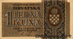 1 Kuna CROATIA  1942 P.07 AU