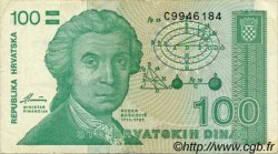 100 Dinara CROATIA  1991 P.20a VF