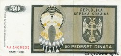 50 Dinara CROATIA  1992 P.R02a VF+